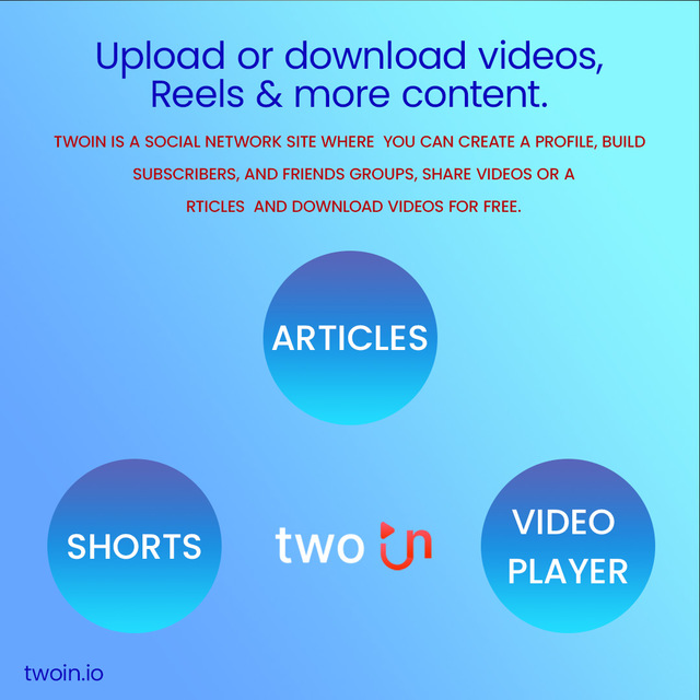 Twoin - Upload or download videos, reels & more co twoin