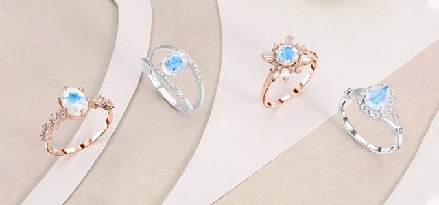 Moonstone Rings For Valentine Day Picture Box