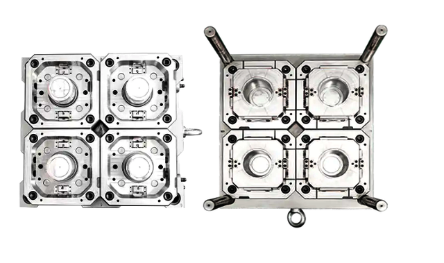 4CAV anti-theft round container mould Plastic container mould