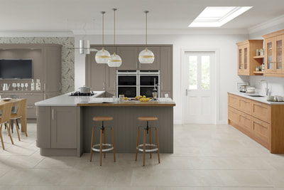cambridge-brown-grey 2 Discover the Best Kitchen Showroom and Designers in Birmingham