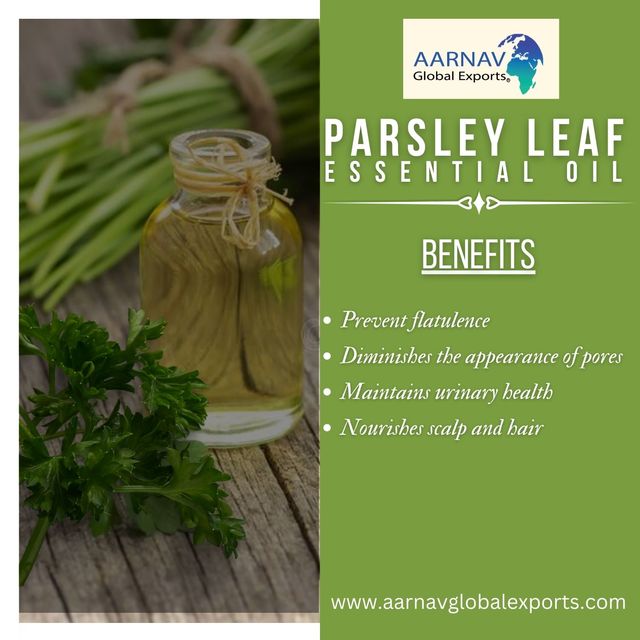 Get Parsley Leaf Essential Oil Wellness Benefits â Aarnav Global Exports