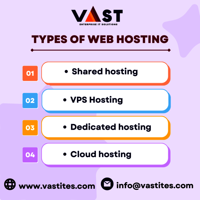 Vast ites pvt.ltd. types of web hosting. Picture Box