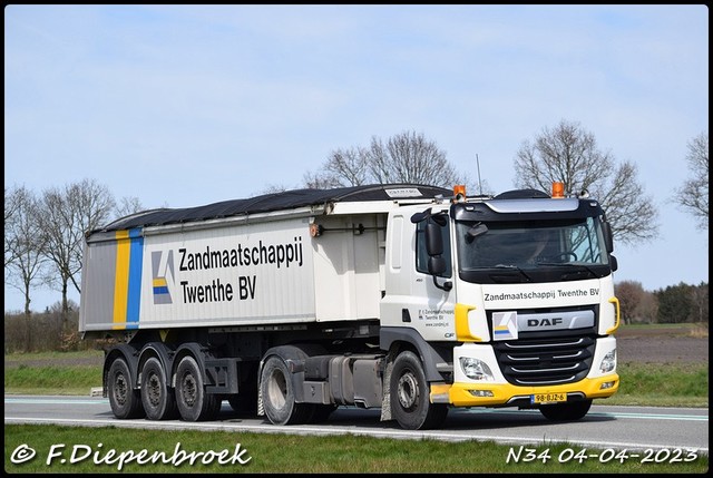 98-BJZ-6 DAF CF Zandmaatschapij Twenthe-BorderMake Rijdende autos 2023