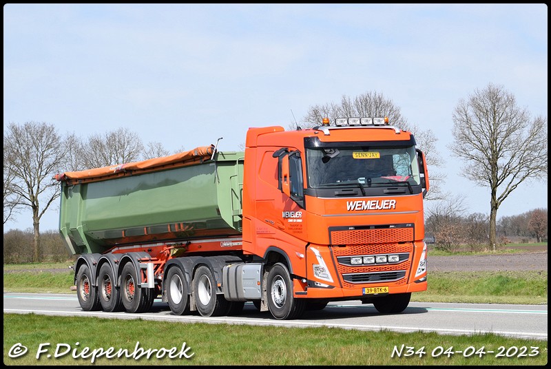 39-BTK-6 Volvo FH5 Wemeijer-BorderMaker - Rijdende autos 2023