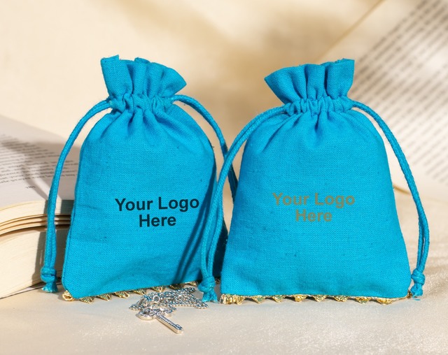 Buy Personalized Cotton Drawstring Bags Online - B Bagwalas