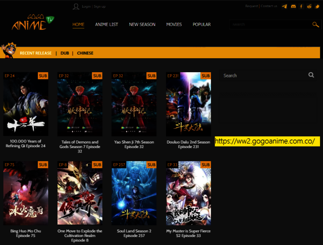 Screenshot gogoanime