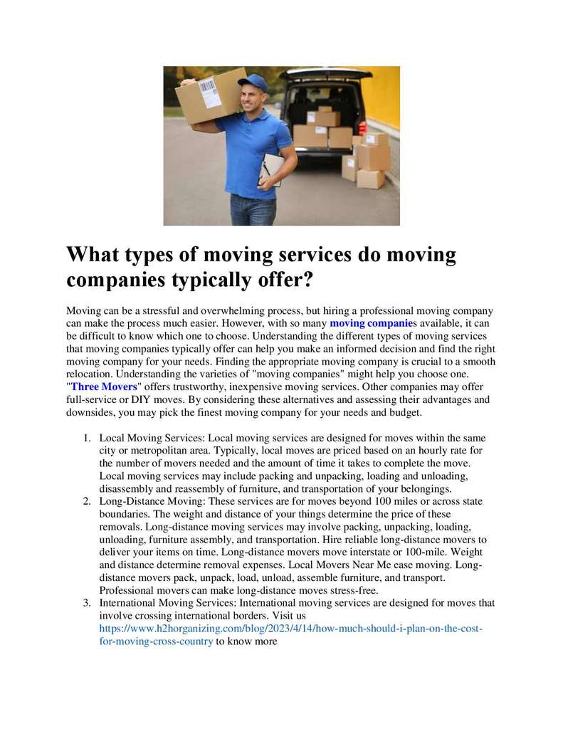 Three Movers Picture Box