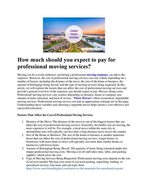 Three Movers Picture Box