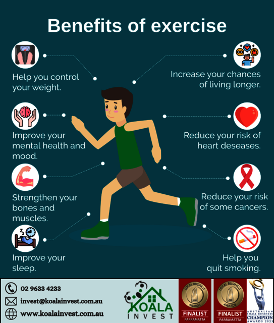 Benefits of exercise (Koala Invest - A Property In Picture Box