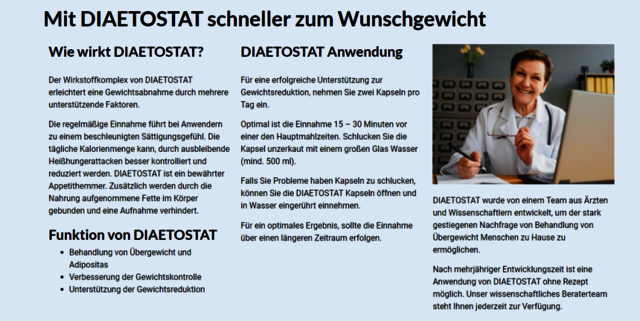 Diaetostat Pillen Rezensionen Diaetostat