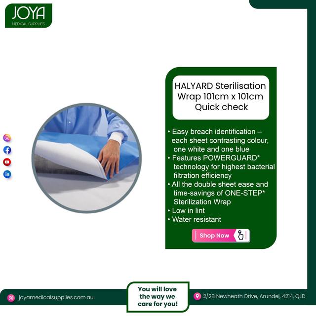 Halyard Sterilisation Wrap 101cm x 101cm Quick Che Picture Box