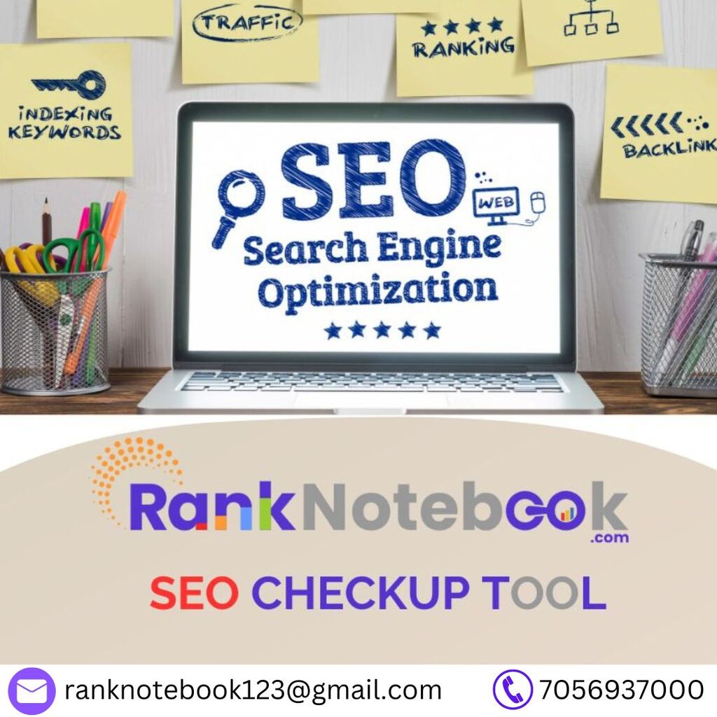 Get The Best SEO Checkup Tool - Rank Notebook Picture Box