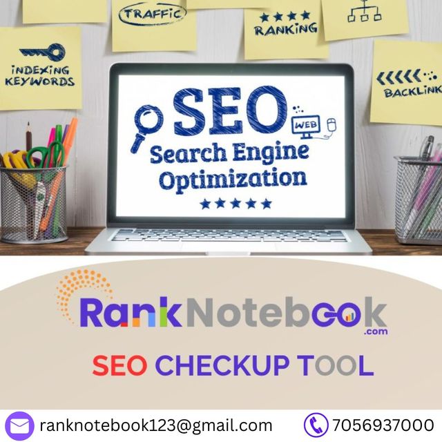 Get The Best SEO Checkup Tool - Rank Notebook Picture Box