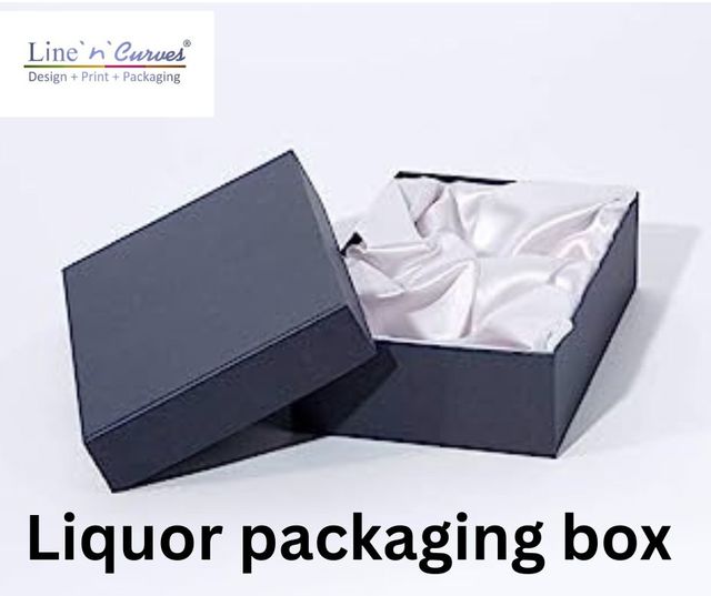 Liquor packaging box Line n curves