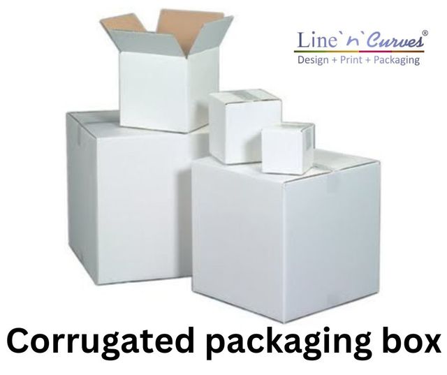 Corrugated packaging box Line n curves