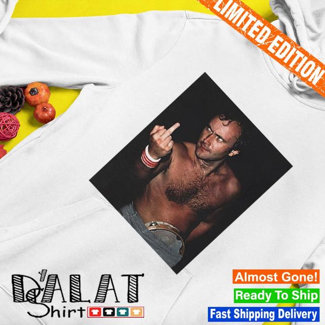 Phil Collins Middle Finger shirt Picture Box