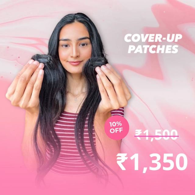 Coverup patches in India Hair Toppers For Women | 100% Human Hair Toppers & Patches | 1 Hair Stop India
