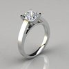 Edged Solitaire Cathedral S... - Forever Moissanite