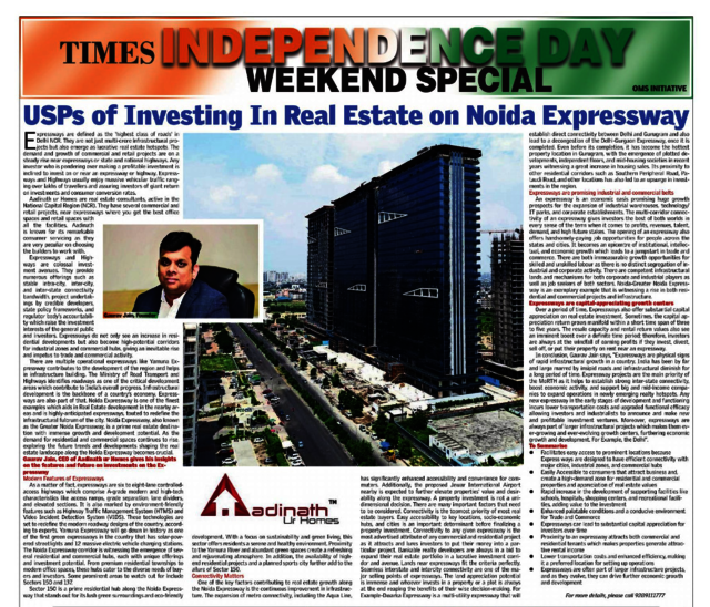 Gaurav Sir News Paper  USPs Of Investing In Real Estate On Noida Expressway