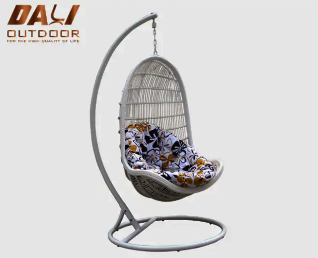 dl-rsc008 Egg Design Portable Indoor Rattan Patio Swing Chair