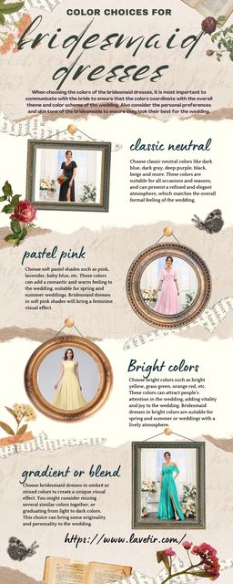 Color choices for bridesmaid dresses Color choices for bridesmaid dresses