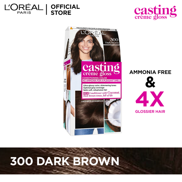 loreal-paris-casting-creme-gloss-300-dark-brown-ha LOreal Paris Casting Creme Gloss â€“ 300 Dark Brown Hair Color