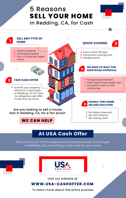Why Sell Your Home in Redding, CA, for Cash? USA Cash Offer