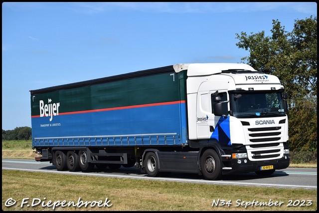 32-BFS-7 Scania R410 Jassies-BorderMaker Rijdende autos 2023