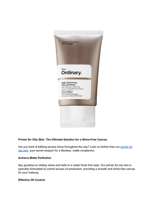 The Ordinary High-Adherence Silicone Primer â€“ 30 Picture Box