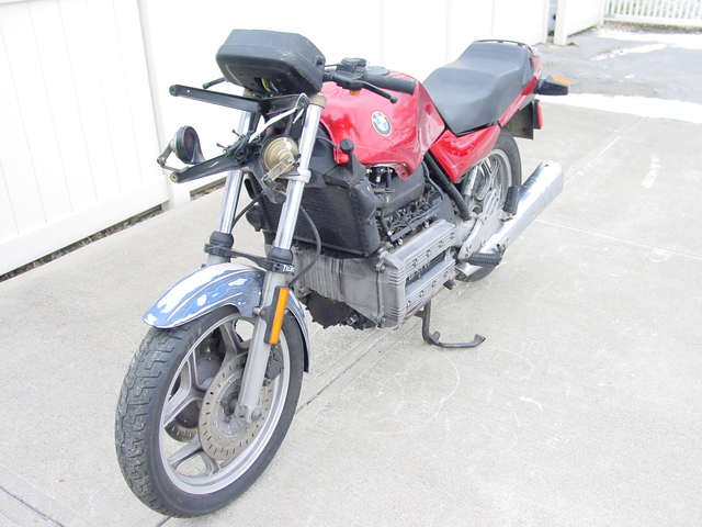 1985 K100RS #0042584 001 0042584 '85 K100RS, RED. "NIGHT OF DRUNKEN PINSTRIPPING"