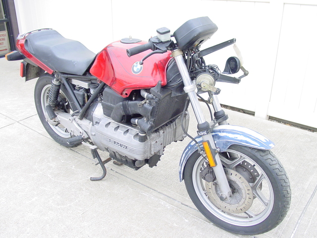 1985 K100RS #0042584 006 0042584 '85 K100RS, RED. "NIGHT OF DRUNKEN PINSTRIPPING"