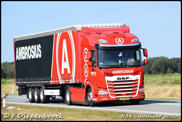 30-BSB-9 DAF XF Ambrosius-BorderMaker Rijdende autos 2023