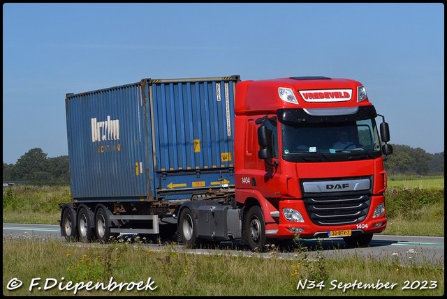 33-BTV-7 DAF CF auto 1404 Vredeveld-BorderMaker Rijdende autos 2023