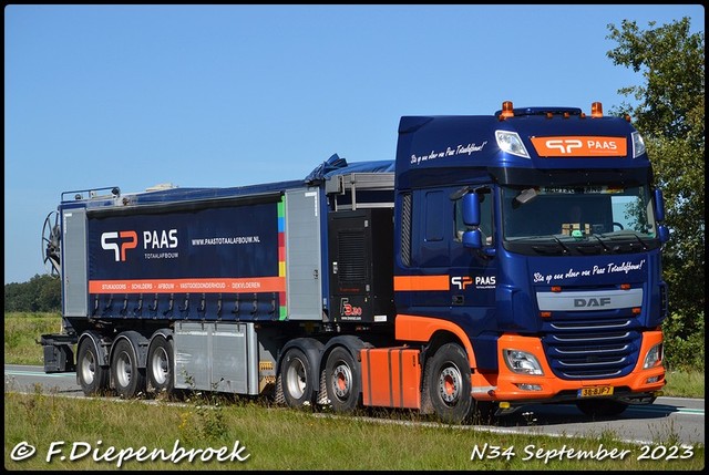 38-BJF-7 DAF 106 Paas-BorderMaker Rijdende autos 2023