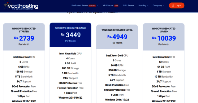 Windows Cloud Server Plans VCCLHosting | Edge Data Center