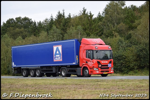 01-BTP-5 Scania P370 Tielbeke Aldi-BorderMaker Rijdende autos 2023