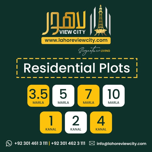 Lahore View City Residential Plots Lahore View City