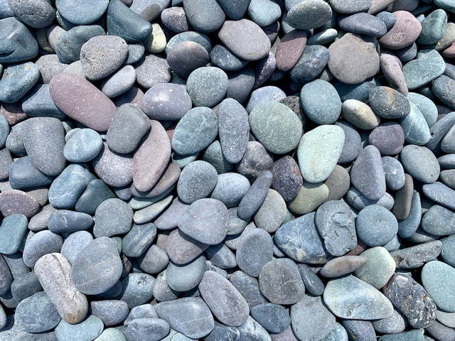 Mexican beach pebbles Landsccaping