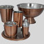 Bar-Set-Hammer-Copper-6-pcs - Stainlay India