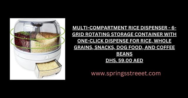 MULTI-COMPARTMENT RICE DISPENSER - 6-GRID ROTATING Springs Street