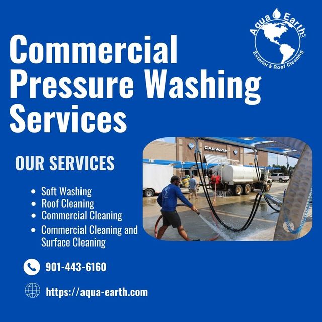 Commercial Pressure Washing Services- picture Aqua Earth Exterior & Roof Cleaning