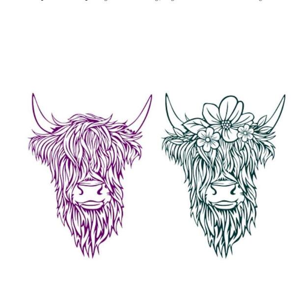 Highland Cow Svg, Highland Cow Cuttable Design SVG Highland Cow SVG