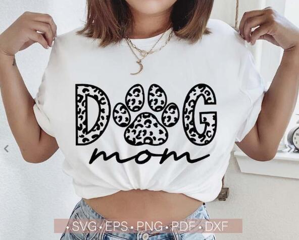 Dog Mom Svg, Dog Mom Leopard Svg Dog Lover Cricut  Dog Mom SVG