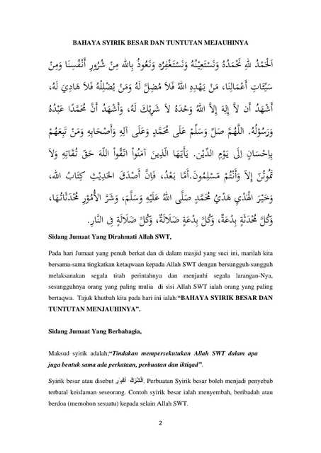 mukasurat2 khutbah