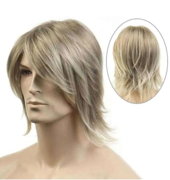 Shaggy Costume Wig, Men's Fashion Brown Mixed Gold Shaggy Costume