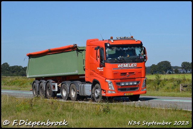 33-BNB-6 Volvo FH4 Wemeijer Coevorden-BorderMaker Rijdende autos 2023