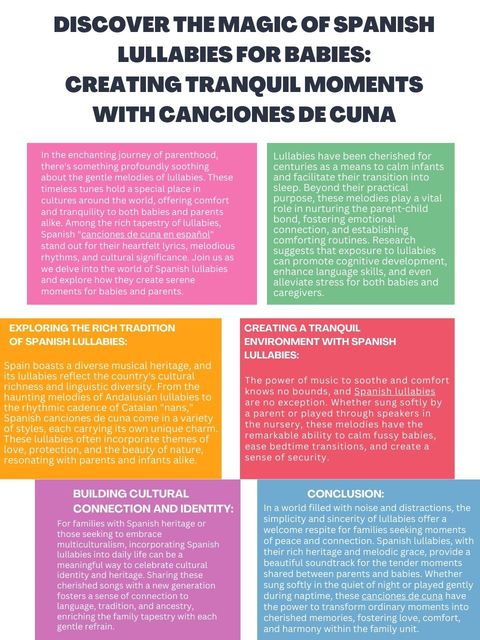 Creating Tranquil Moments with Canciones de Cuna canciones de cuna en espaÃ±ol