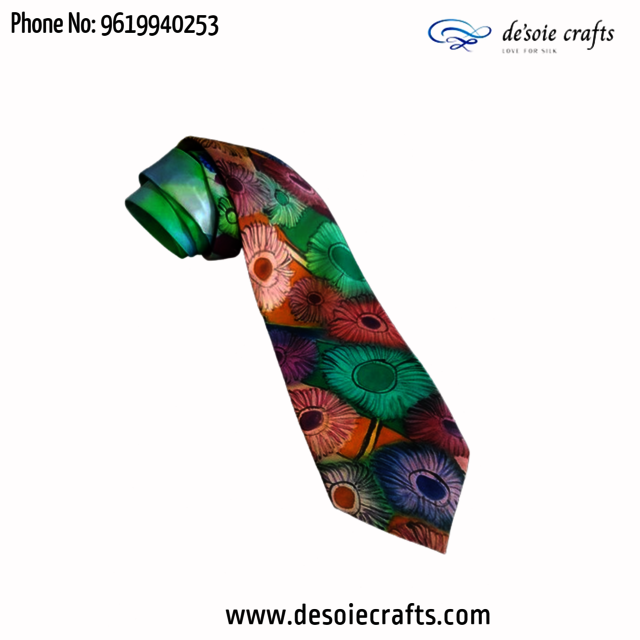 Neck Tie  Craft Desoie Crafts: Exquisite Hand-Painted Silk Ties for the Elegant
