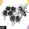 Bee With Honeycomb Svg, Hon... - Honeycomb Svg