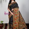 BLACKBEAUTY LOTUS MULTI COL... - BANGALORE SILK KANTHA SAREE